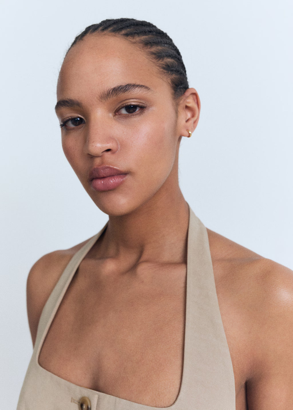 Linen-blend suit vest