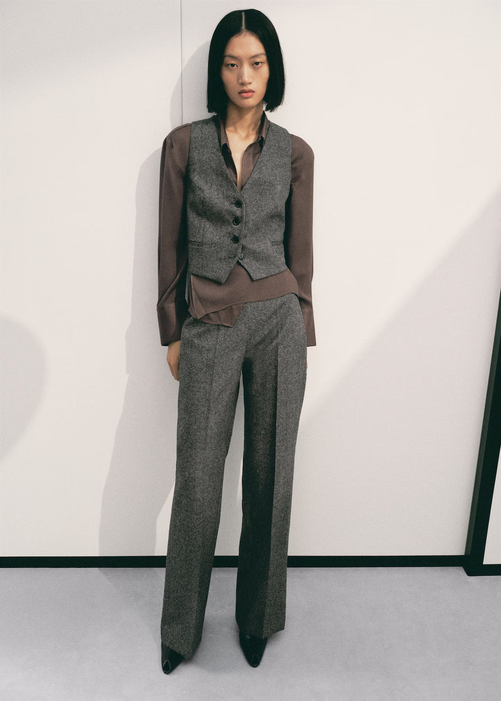 Speckled wool waistcoat