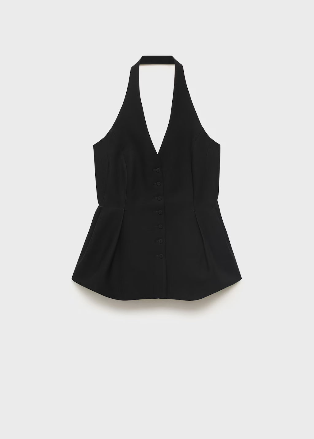 Halter-neck peplum vest