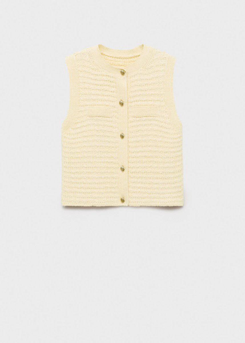 Knitted cardigan with jewel button - Chillpaw