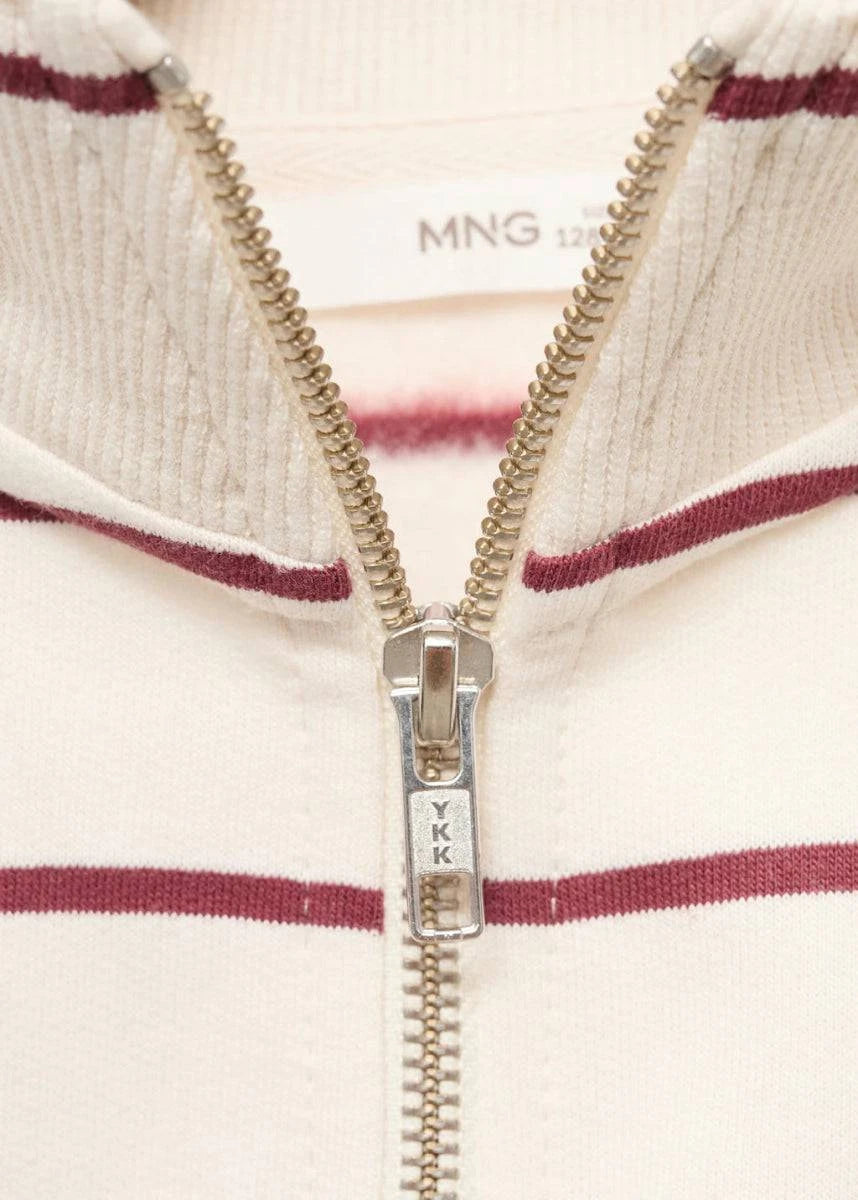 Striped sweatshirt with printed slogan - Chillpaw